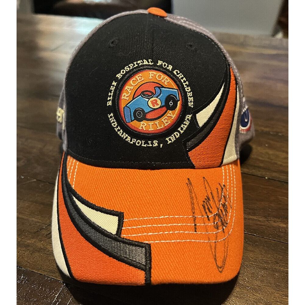 Tony Stewart Autographed Hat Cap Race For Riley Orange Racing Nascar